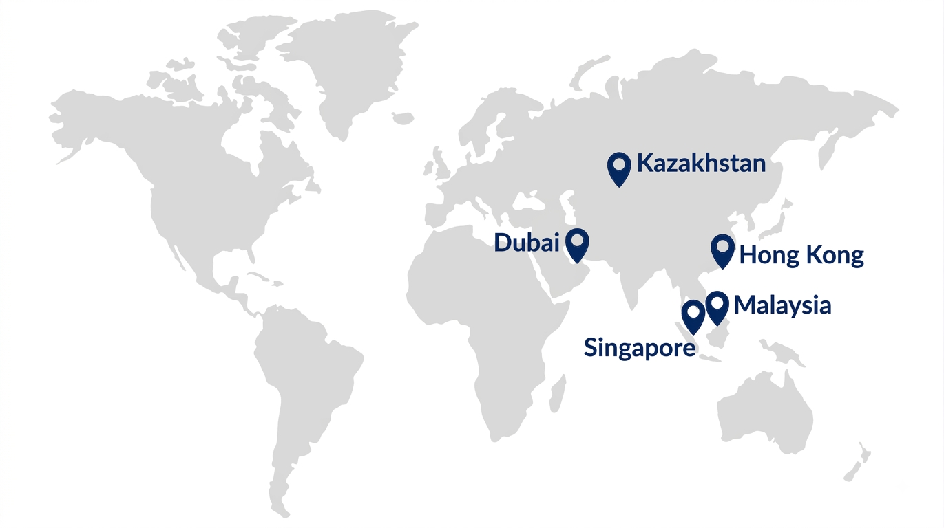 Belt and Road focus regions map